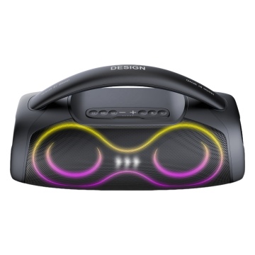 LG-607 Dual 5\" Portable Wireless Bluetooth Karaoke Boombox Speaker with Built-in Dynamic Lights
