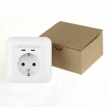 Europe Schuko Socket 2USB Type C Wall Socket