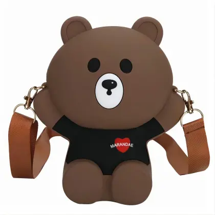 Cute Korean Cartoon Silicone Bear Shoulder Bag