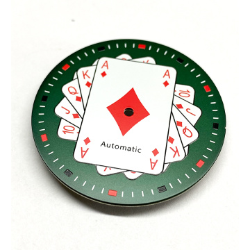 Poker d&#39;impression 3D sur le cadran de la montre centrale