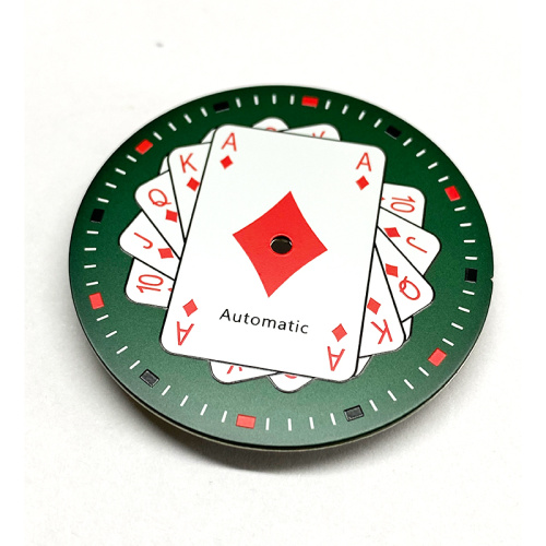 Poker d'impression 3D sur le cadran de la montre centrale