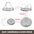 Estante tostador de campamento de acero inoxidable plegable portátil