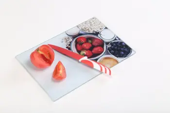 customized tempered glass cutting pizza board