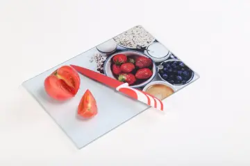 customized tempered glass cutting pizza board