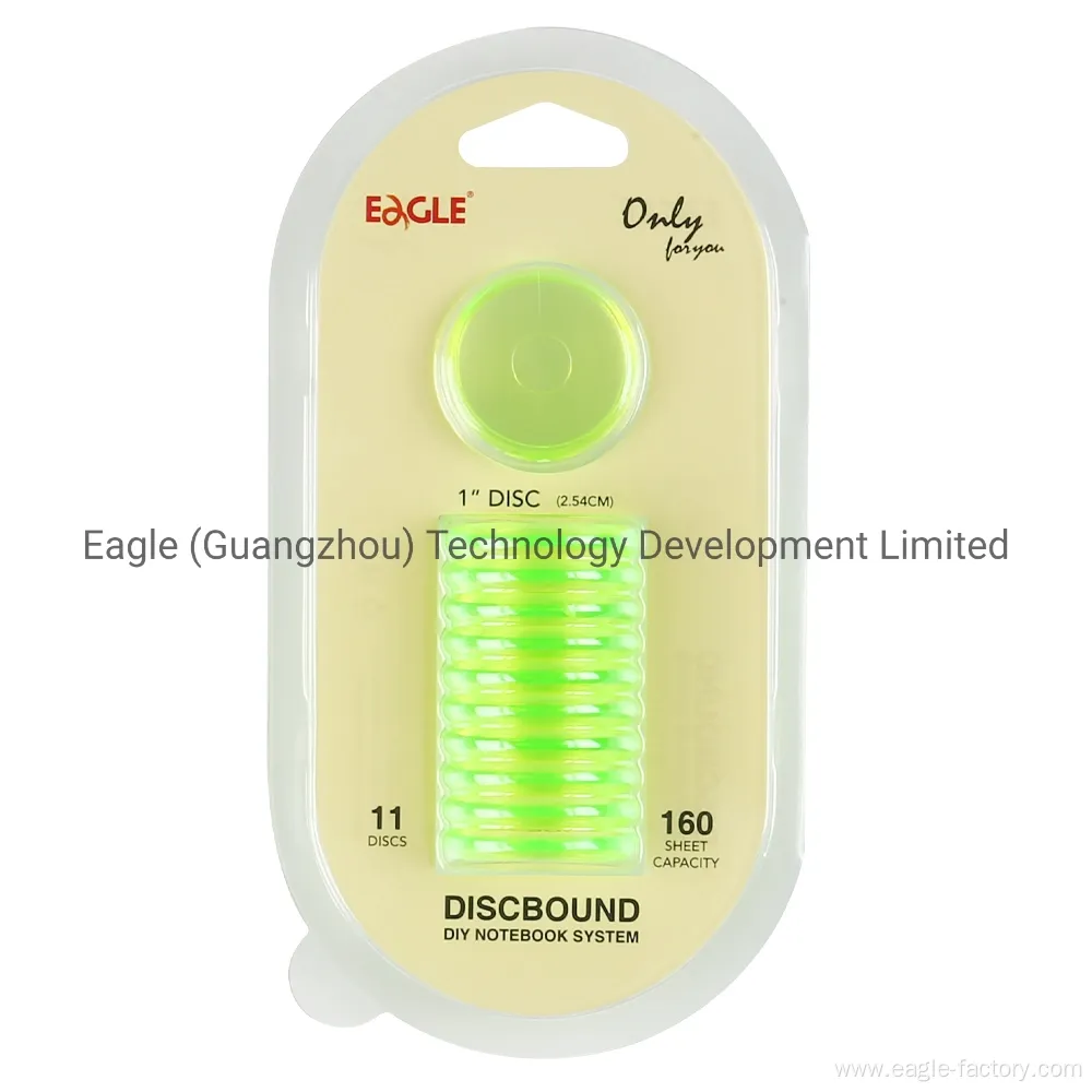 1 Inch Discbound Expansion Transparent Green Discs