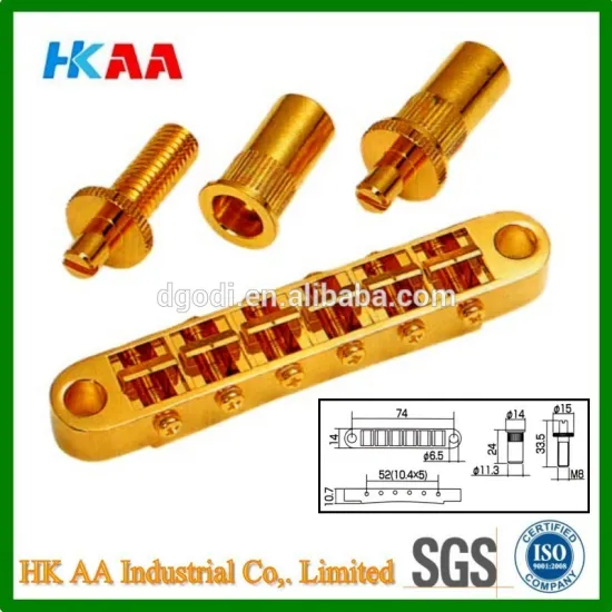 Custom machining factory direct price hot sale high precision gold plated Electric Guitar Bridge