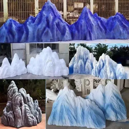 Wedding hall relief ice mountain stage backdrop