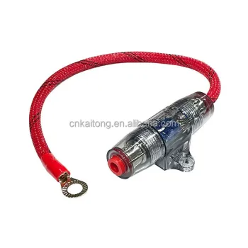 Universal 12V Car Marine Audio Inline Fuse Holder Box - 40A/60A, Mini-ANL/MANL/AFS, 4/8 Gauge Zinc Alloy