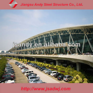 stainless steel space frame airport waiting room