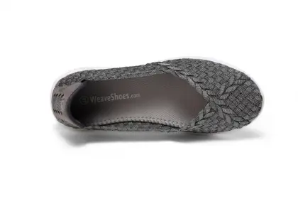 Old Silver Color Super Lightweight Woven Pumps
