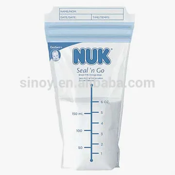 BPA free food grade self-standing breast milk bag