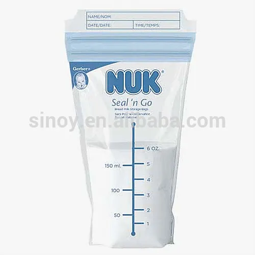 BPA free food grade self-standing breast milk bag