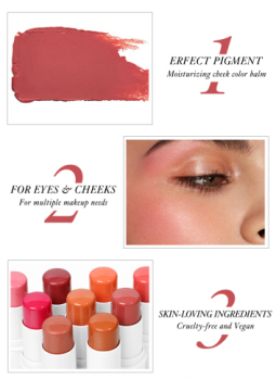 Blush Stick Private Label Mini White Stick Shimmer Matte Cream Cheek Blush Blush Custom Logo Makeup Blush Private Label