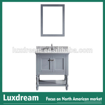modern ice gray bathroom vanity cabinet with granite top