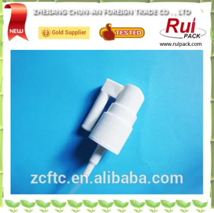 Pharmaceutical spray pump, plastic throat spray