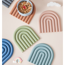 Wholesale Rainbow Silicone Table Placemat Mats