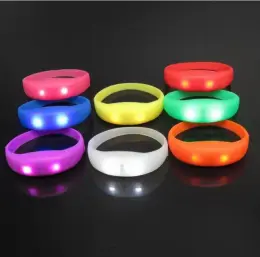 Promotional Logo Customized led silicone Wristband bracelet
