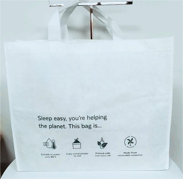 Biodegradable non-woven shopping bags