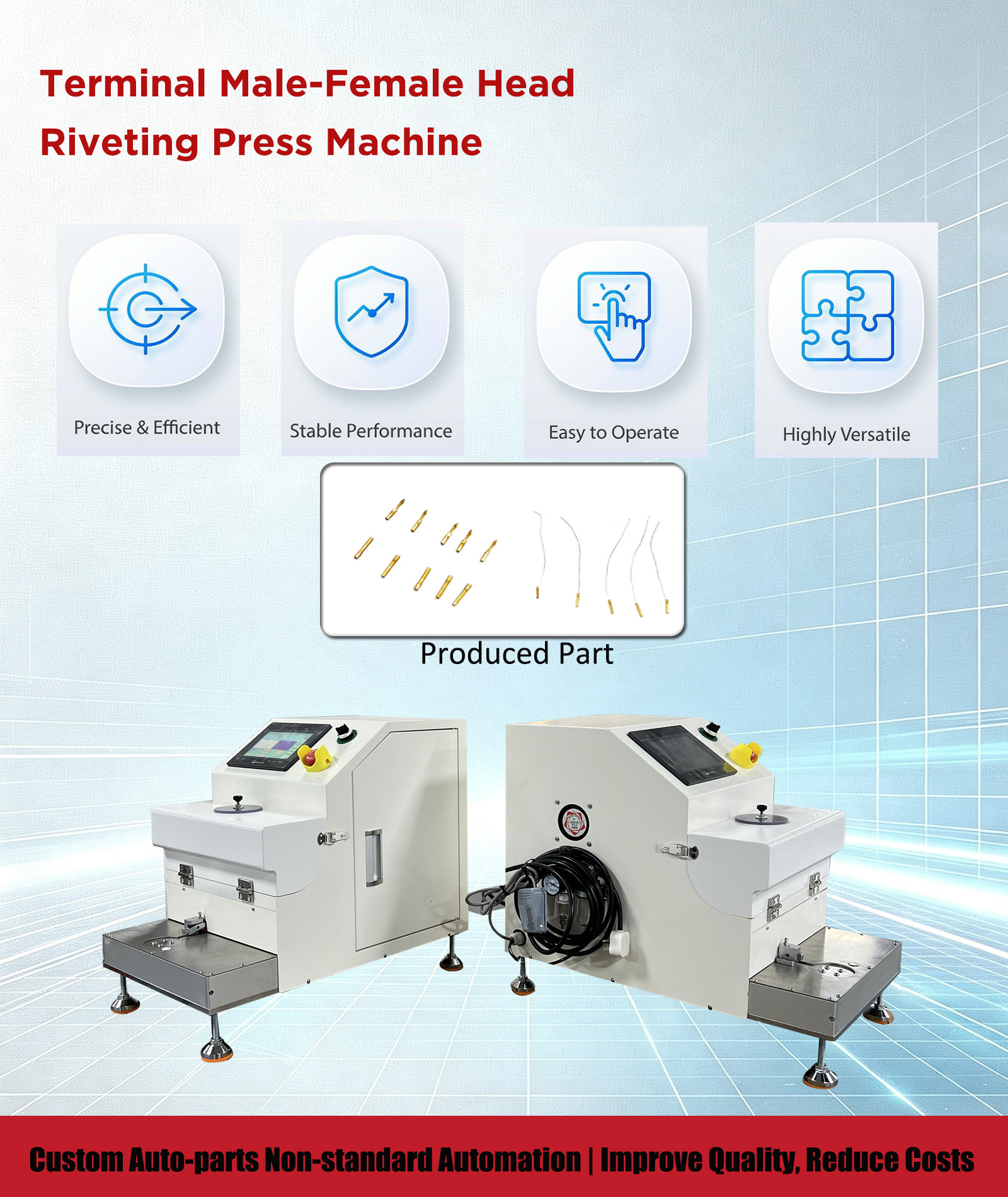 Terminal Male‑Female Head Riveting Press Mach