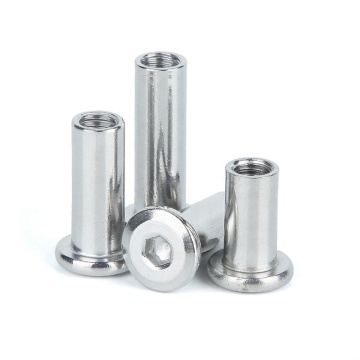 Stainless Steel Book Screw Nut and Butt Screw Combination for Furniture