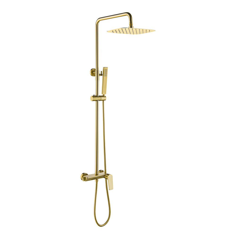 Single Griff luxuriöser goldener Badezimmer Duschset Wasserhahn