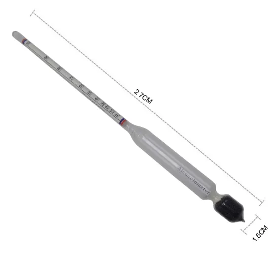 Hydrometer Alcohol Level Indicator Meter 0-100% Alcohol Tester