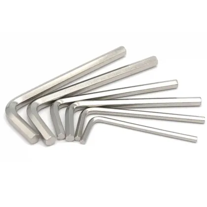 L-Type Stainless Steel Wrenches - Nickel-Plated Extended Allen Wrenches Black Hex Wrenches Hex Key Hardware Hand Tools