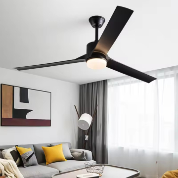 60-inch ABS Ceiling Fan with Remote Control - Modern Quiet Indoor Fan with Light