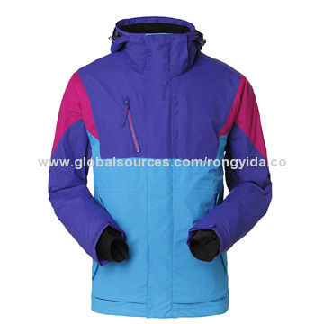 Men's Ski Jacket with Fleece Inner, OEM and ODM Designs Available, Contrast ColorNew