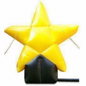PVC Advertising Inflatable in Giant Star Shape, 20ft High, OEM Orders are Welcome, CE-certified