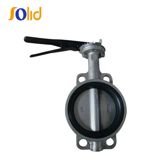 WCB SS 304 wafer type metal seat butterfly valve