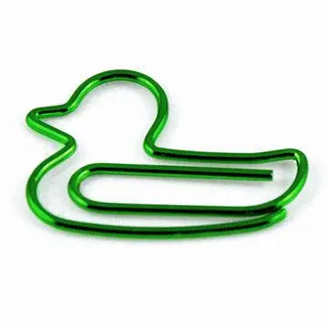 Paper Clip/Duck-shaped Paper Clip/Metal Clip with PVC wrapping