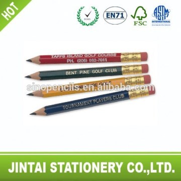 Hex golf pencils with eraser topper golf pencil