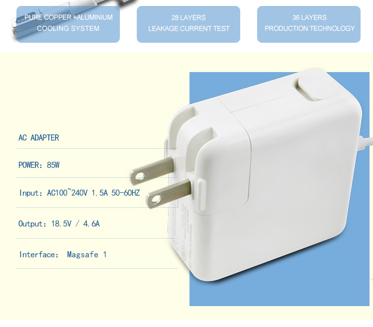 85w l tip ac adapter for apple computer