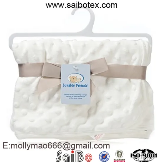 high quality white soft warm baby swaddle blanket