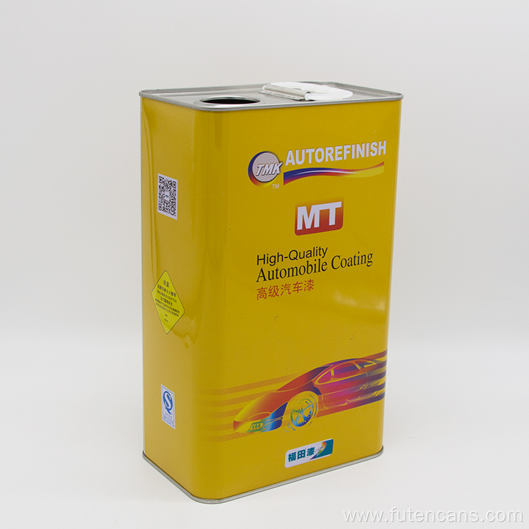 Square Metal Container for Car Paint