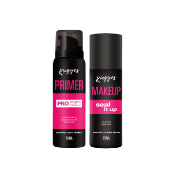 Spray de ajuste vegano impermeable de logotipo personalizado con base duradero