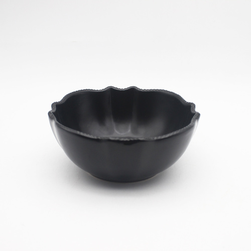 Nordic Ceramic Black Bowl and Plate Set Settware