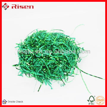 decoration glitter green shredded paper