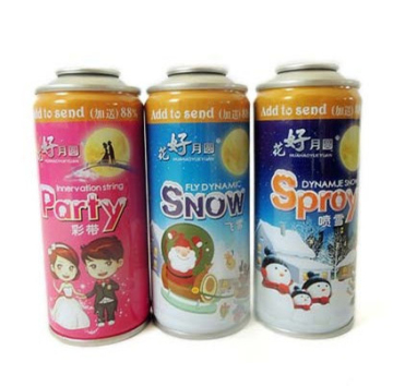 colorful spray can snow aerosol tin can neck in can