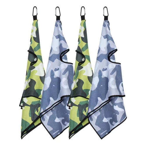 Custom waffle printed magnet golf towel