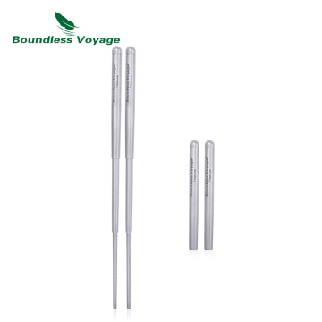 Boundless Voyage: Collapsible Titanium Chopsticks for Camping