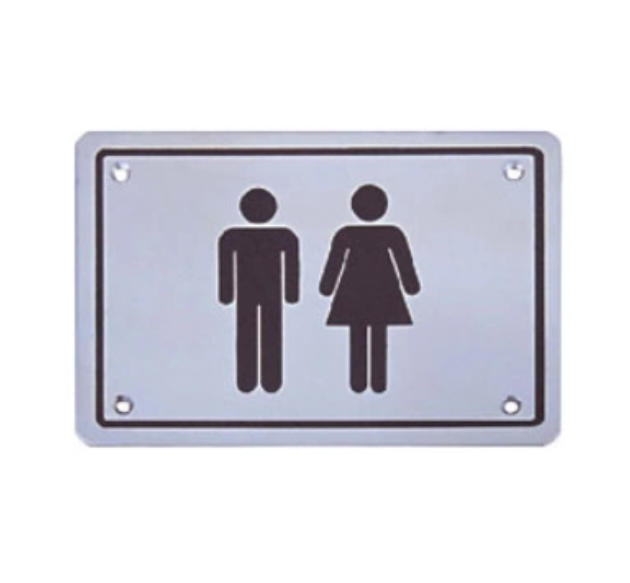 Stainless Steel Toilet Sign easy to clean