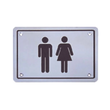 Stainless Steel Toilet Sign easy to clean