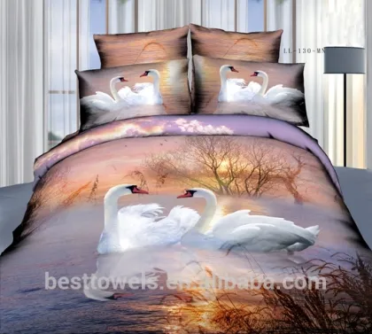 Wholesale cotton 3d printed bedding set with masha and bear