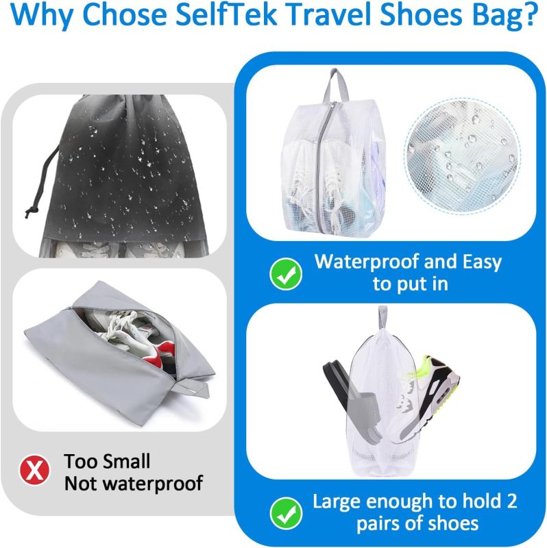 SelfTek Multi-Size Shoe Organizer Bags