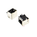 10PCS RJ45 Network Ethernet FEMALE SOCKET with light RIGHT ANGLE 56 8P8C female jack connector