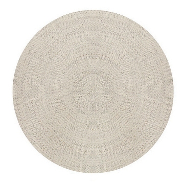 white ivory Round patio outdoor carpet rugs