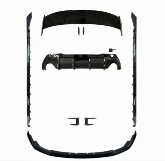 F40 MP Style Body Kit: Enhance Your BMW 1 Series F40 with Glossy Black Front Lip, Side Skirts, Roof Spoiler, and Rear Diffuser