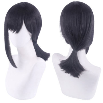 35cm Straight Black Synthetic Heat Resistant Higashiyama Kobeni Cosplay Wig - Ainizi Chainsaw Man